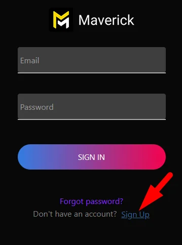 Maverick Excelsior licensing sign-up